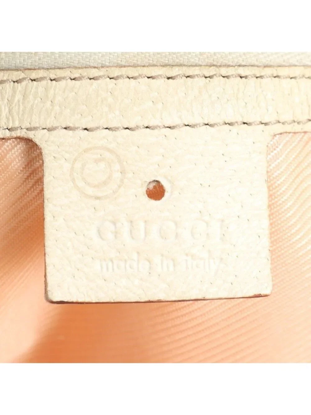 Gucci Chain Pattern Leather Nylon Tote Shoulder Hand